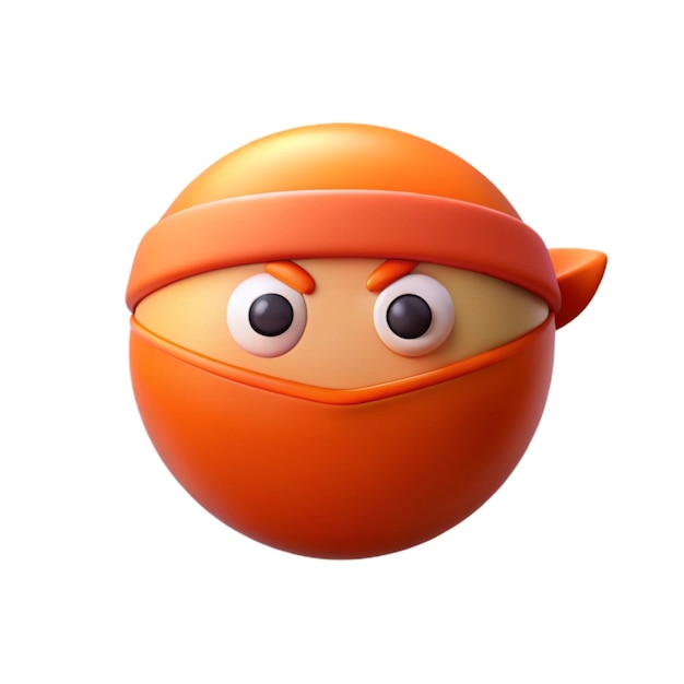 an orange object with eyes and eyes that say eyes