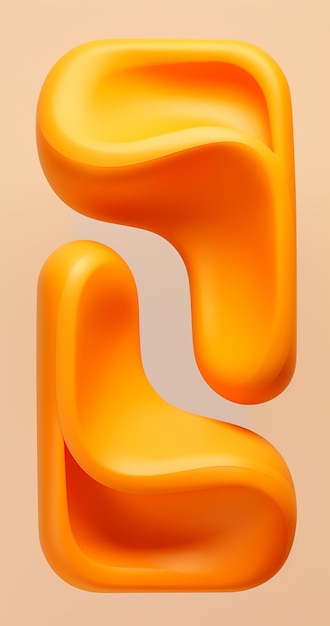 Photo orange and orange letter a