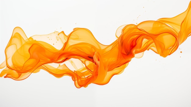 Orange Paint Fluid Dripping on White Background Abstract Image Texture Pattern Wallpaper Smart