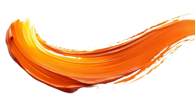 orange paint with a splash of orange paint on a white background