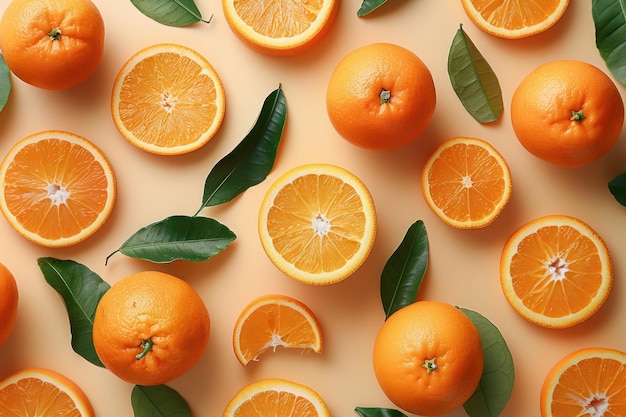 Orange Pattern on a Peach Background