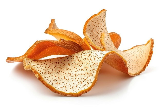 Orange peel isolated on white background