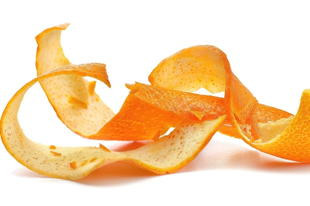 Orange peel isolated on white background