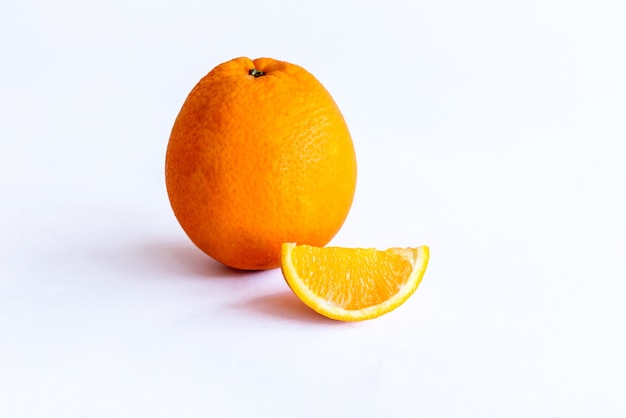 Orange piece isolated on white background.