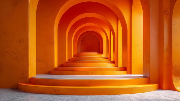 An orange podium with a shop in the background represents the 66 Shopping Day Flash Sale