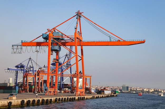 Orange Port Crane