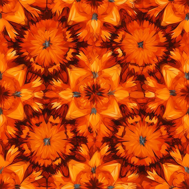 Orange psychedelic kaleidoscope dyed peace