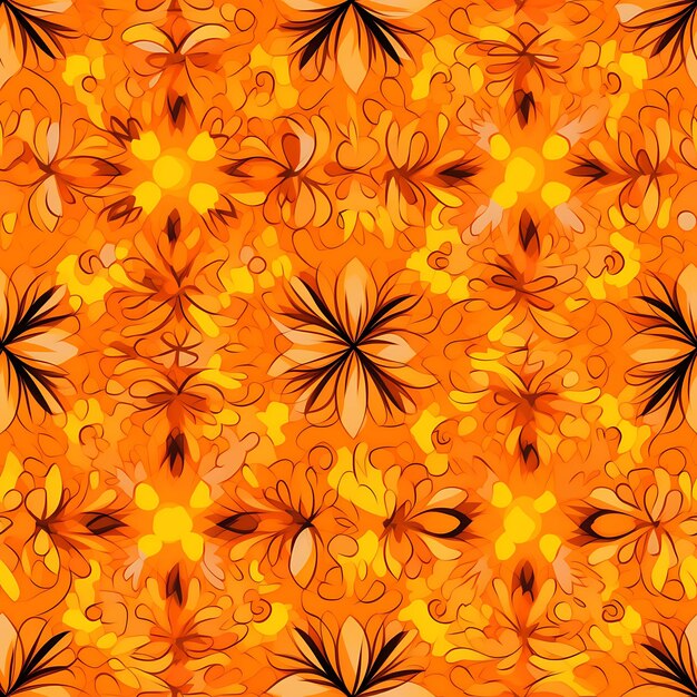 Orange psychedelic kaleidoscope dyed peace