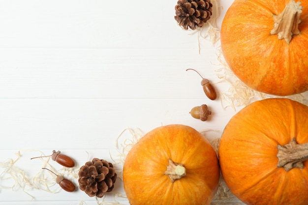 Orange pumpkins closeup thanksgiving background autumn background