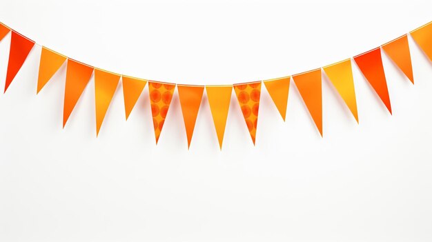 Orange and red party flags for decoration