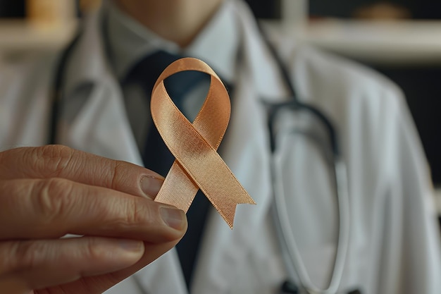 Orange ribbon for leukemia kidney cancer RDS MS ADHD COPD