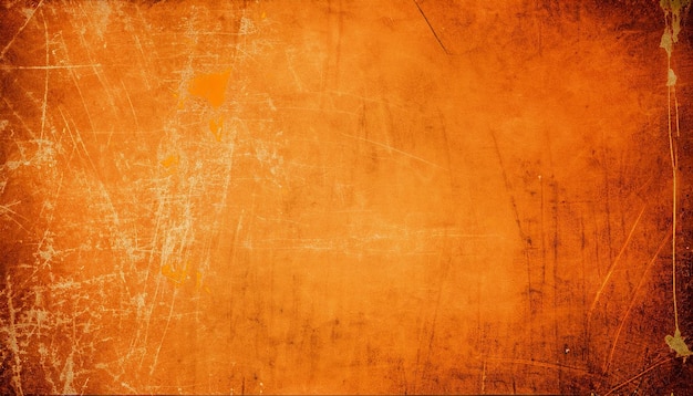 Orange scratched grunge background grunge textured background surface texture with scratches