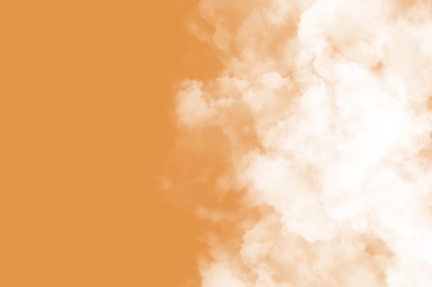 Orange Sky and White Cloud Background
