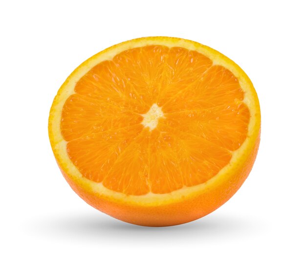 Orange slice isolated on white space