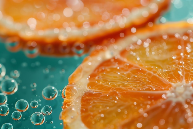 orange slices closeup