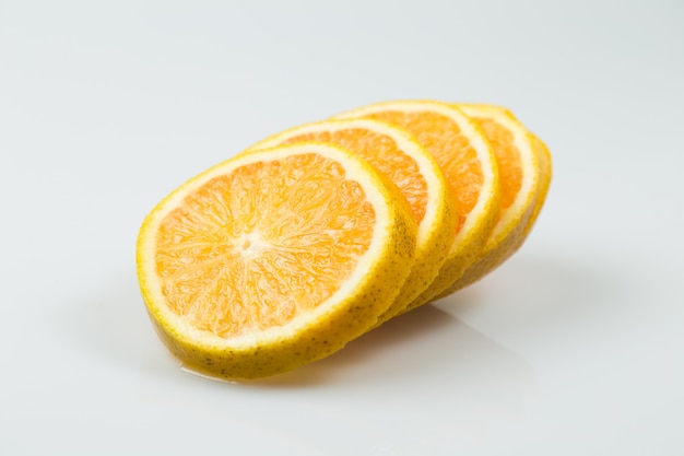 Orange slices stack isolated