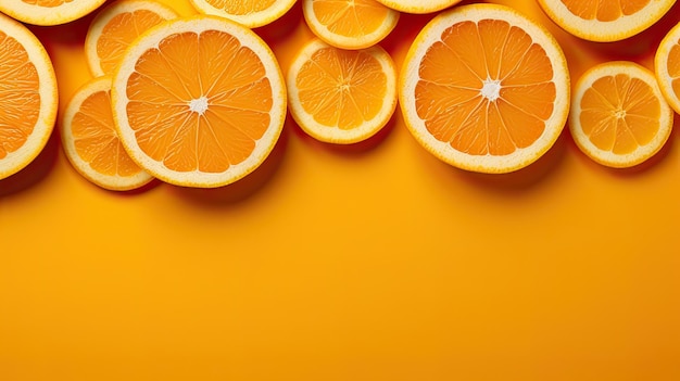 Orange slices tropical fruit background