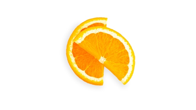 Orange slices on a white background