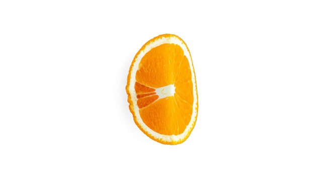 Orange slices on a white background