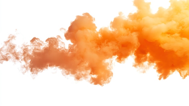 Orange smoke cloud realistic