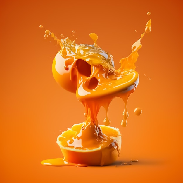 Orange splashes