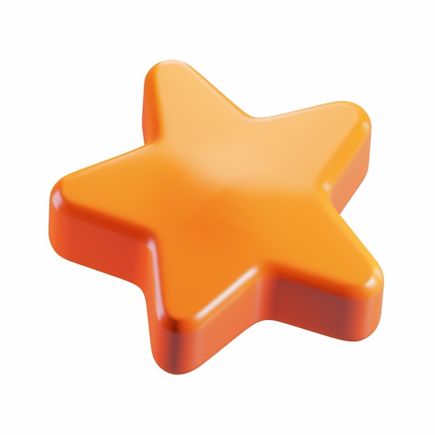 an orange star shaped object with a star on it