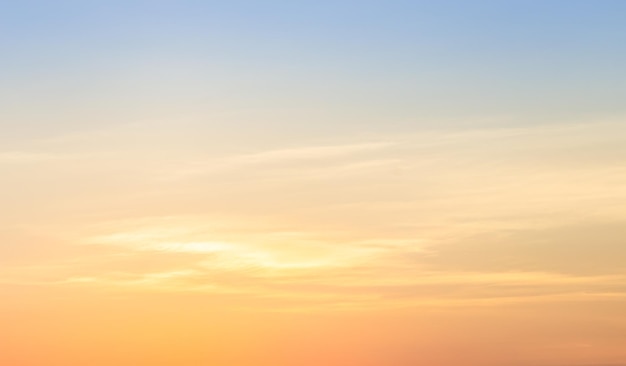 Orange sunrise sky in the morning beautiful bright sunset clouds background