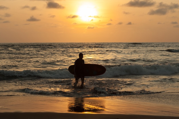 Orange sunset on Bali