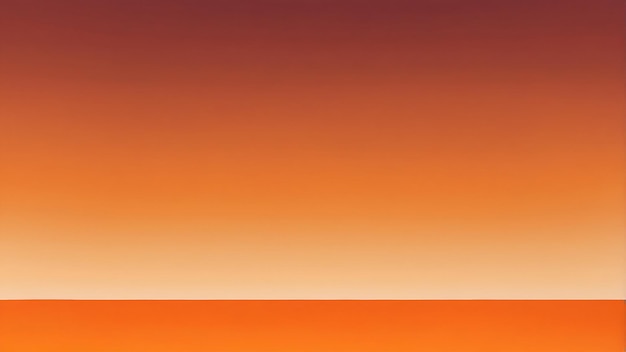 Orange Sunset Sky with Horizon