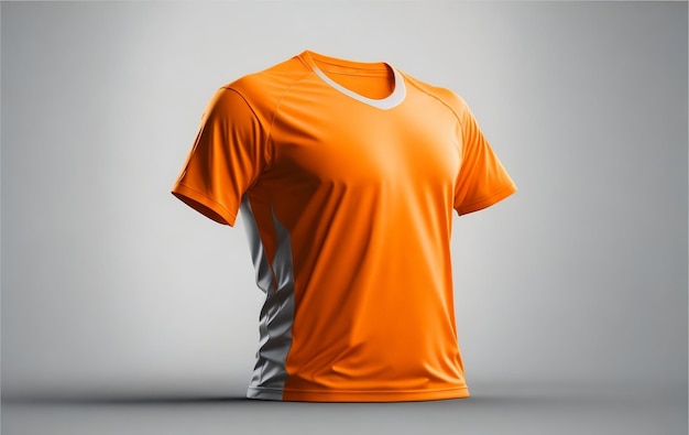 Orange Tshirt or orange t shirt mockup Orange tshirt on grey background