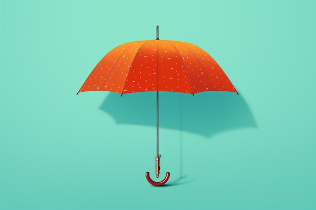 Photo an orange umbrella with white dots