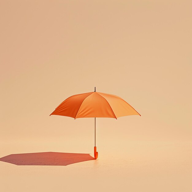 Photo an orange umbrella with the word the word on it