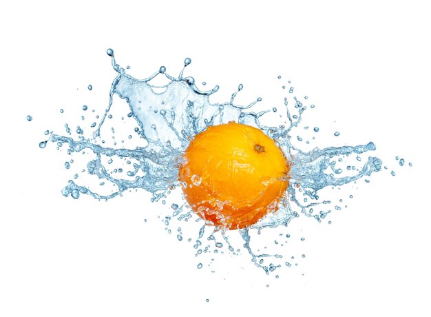 Orange in water