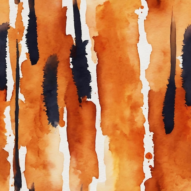 Orange watercolor brush stroke background