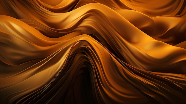 An orange wave with a black background