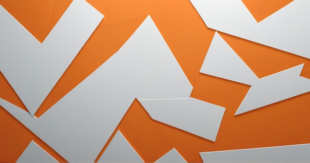 Photo orange and white arrows on a white background with orange arrows