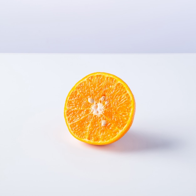 Orange on White Background