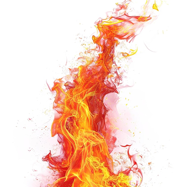 Orange and yellow fire flame power heat and natural energy abstract environmental themes