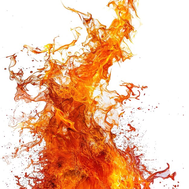 Orange and yellow fire flame power heat and natural energy abstract environmental themes