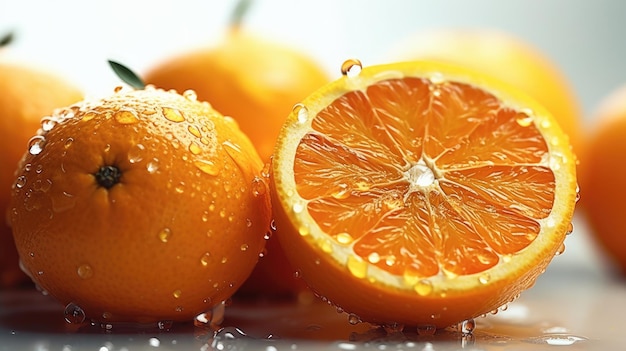 Oranges are being washed and washed and are being washed and washed.