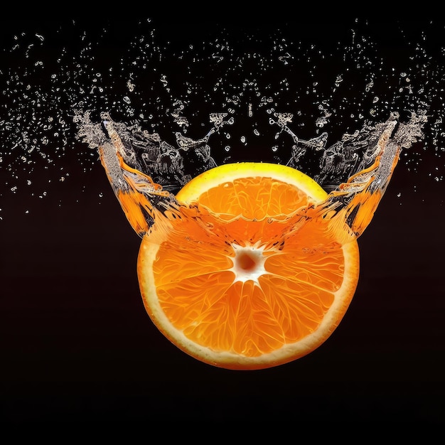 Oranges Immersed in Cool Water Generative AI