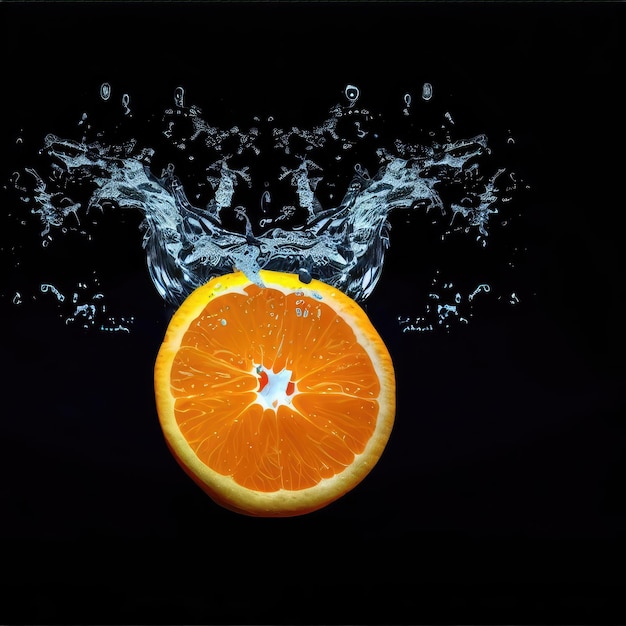 Oranges' Water Ballet Splashing Delight Generative AI