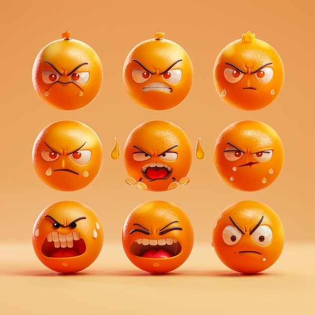 Photo oranges with the words angry in them