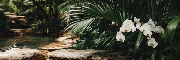 Orchid Plant in Tropical Setting