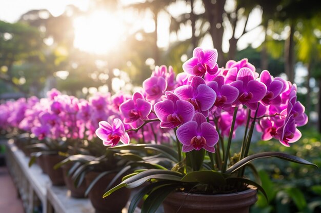 Photo orchids flower garden photography background