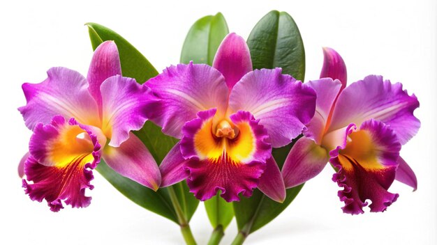 Orchids flowers cattleya orchid flower isolated on white background