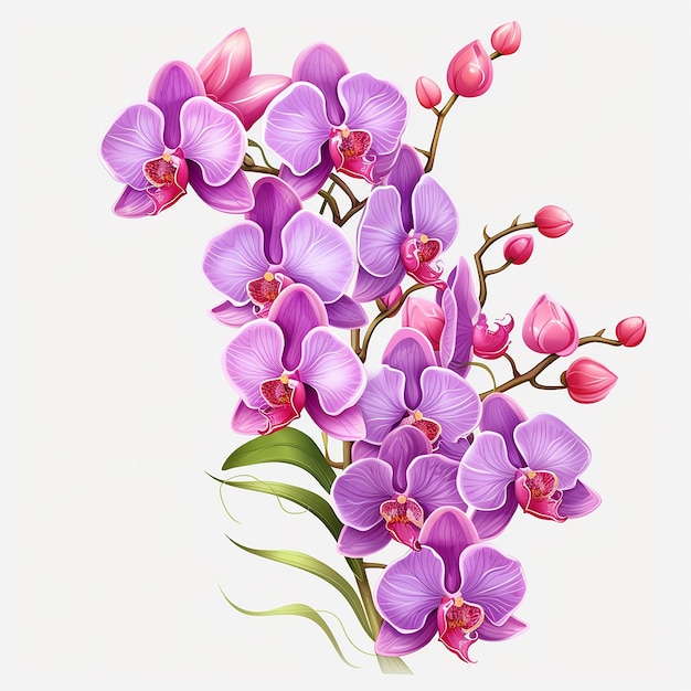 Orchids Plant Isolated on Transparent Background