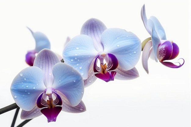 Orchids in white and blue