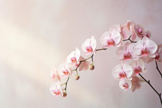 Orchids with a soft pastel color palette for a gentle aesthetic