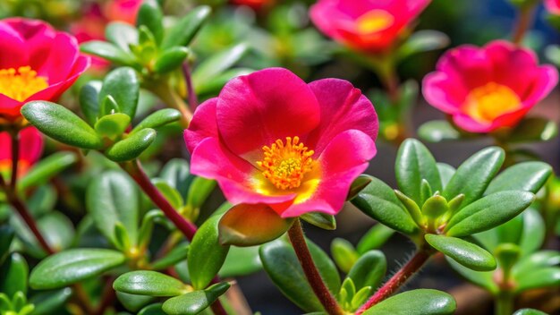 Photo ordinary bracelet or also known as vegetable purslane with the latin name portulaca oleracea